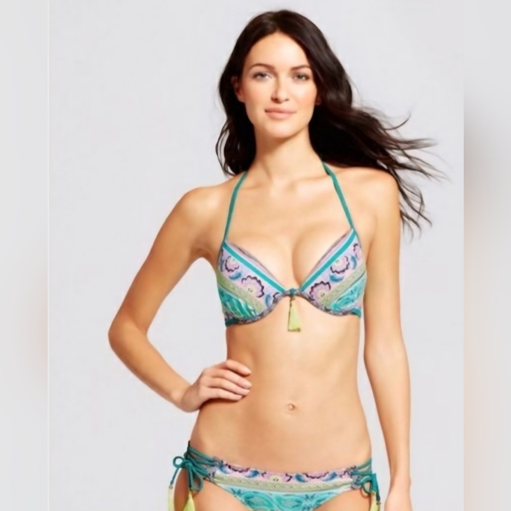 Teal and Purple Women's Bikini Set